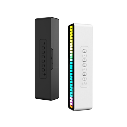 DS 2 채널 pc 멀티미디어 RGB 레인보우 LED 게이밍 사운드바 스피커 TWS 2채널 완전 무선 스테레오 입체 사운드 스피커, 블랙, M8