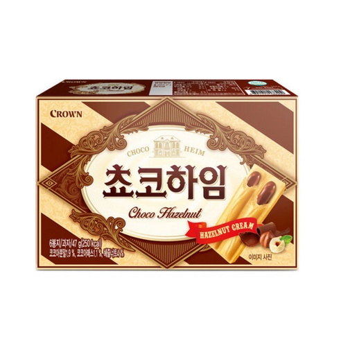 크라운 초코하임 18개, 47g, 3개