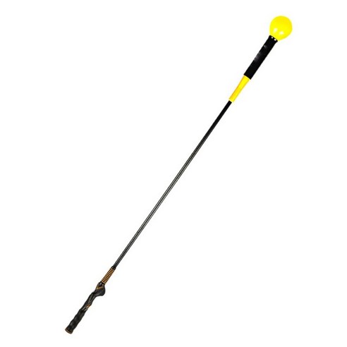 아이언 헤드 스윙 기구 골프 자세 턴 퍼팅연습 중급형 골프채 드라이브 연습 스틱, 옐로우 1m(여성용) 실리콘 스윙스틱