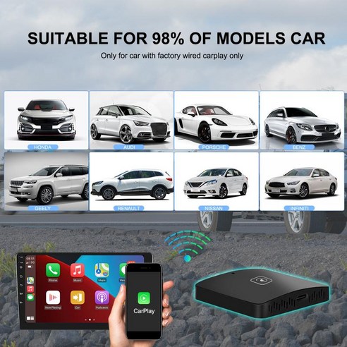 범용 자동차 유무선 카플레이 CarPlay 외부 모듈 AI2303CP, Android Auto를 무선으로 전환, 1개