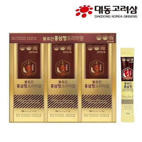 [본사정품] 대동고려삼 불로건 홍삼정 프리미엄 스틱 10ml x 30포, 1개, 300ml