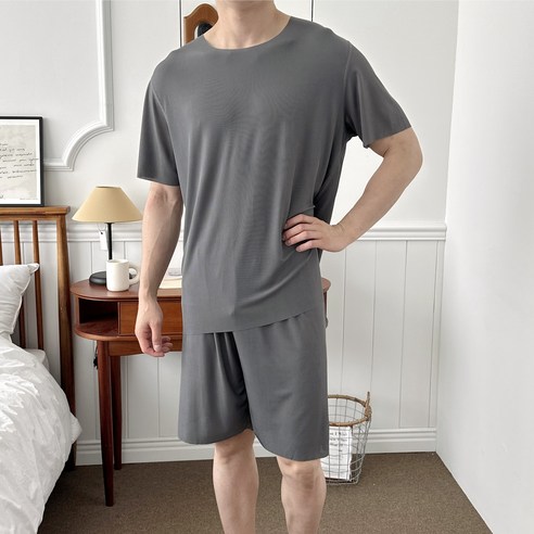 땀 많은 남성을 위한 쿨한 여름밤, 제이크림 남성 쿨 반팔 잠옷