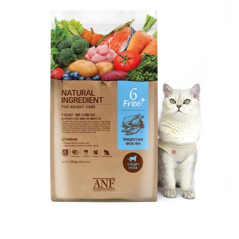 ANF 6free 플러스 캣 웨이트케어(체중관리) 5.6kg, 단품, anf 식스프리플러스 웨이트케어 5.6kg