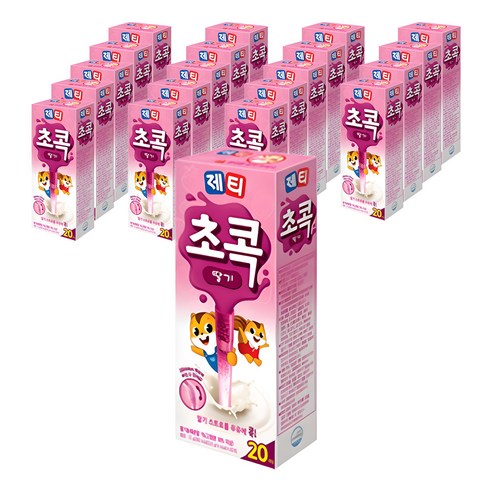 제티 초콕 딸기맛 스트로우, 3.6g, 20개입, 1개