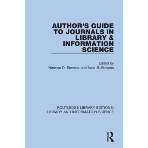 (영문도서) Author''s Guide to Journals in Library & Information Science Paperback, Routledge, English, 9780367434120