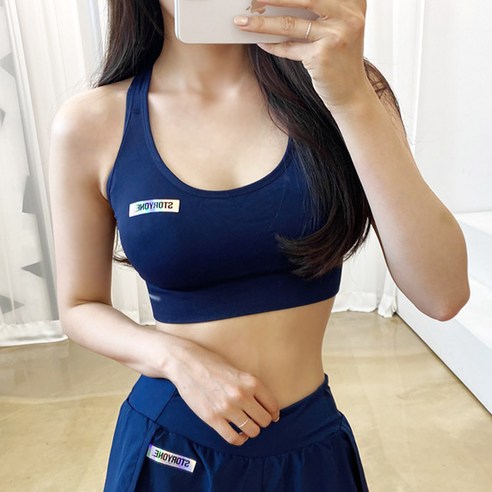 스토리원 여성 버클 나시 민소매 브라탑 요가복 필라테스복 RKFT-BT21