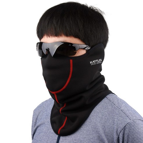 국산 카투스 T3 방한 멀티마스크, 레드, 1개