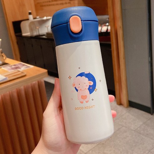 DFMEI 점프 커버 텀블러 남 러블리 304 스테인리스 물컵 커플 1쌍 컵병, 남자 컵, 【380 ml】