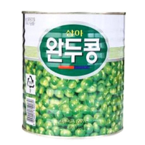 자연일로 삼아 완두콩 통조림 3kg 대용량 식재료용 콩통조림