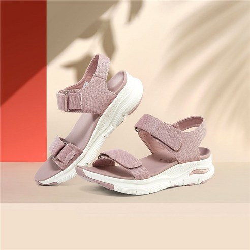 [S]스케쳐스 여성용 Skechers 고워크 아치핏 쿠션 비치 샌들(사은품증정)