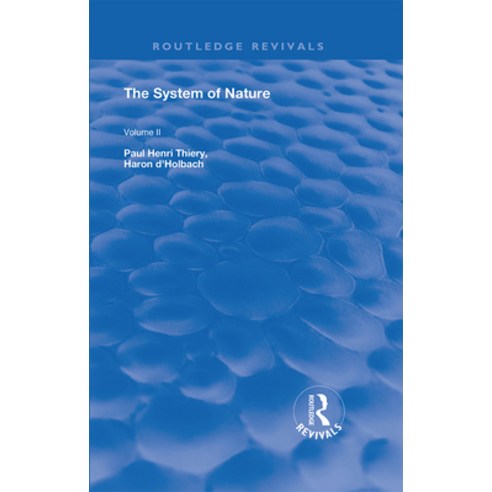 (영문도서) The System of Nature: Volume 2 Paperback, Routledge, English, 9780367245009