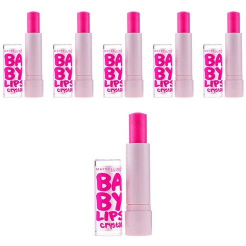 메이블린 립 크리스탈 모이스처라이징 립 밤, Pink Quartz, 6개