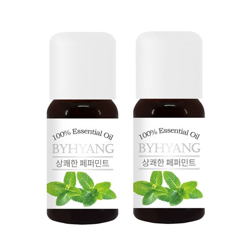 바이향 에센셜 오일 10ml x 2p, 상쾌한 페퍼민트, 2개