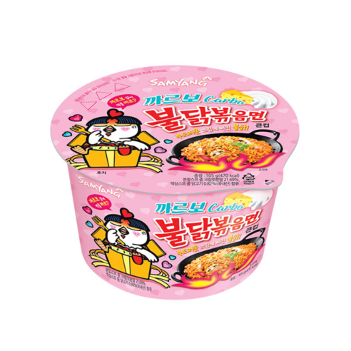   삼양 큰컵 까르보 불닭볶음면 105g, 6개