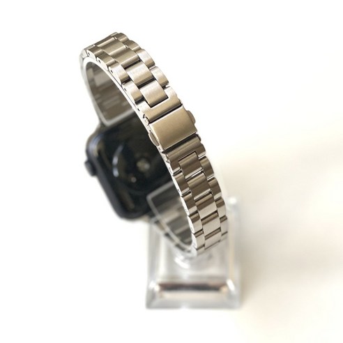 새로운 팔찌는 Watch Series 7 6 5 4 3 2 SE 스테인리스 스틸 스트랩 45MM/41MM ins wind와 호환됩니다., silver, 40mm