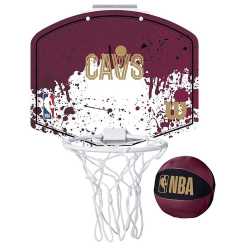 농구골대 미니 팀로고Wilson NBA Team Cleveland Cavaliers Mini Hoop WZ6010101 Women Men's Basketball Backboar