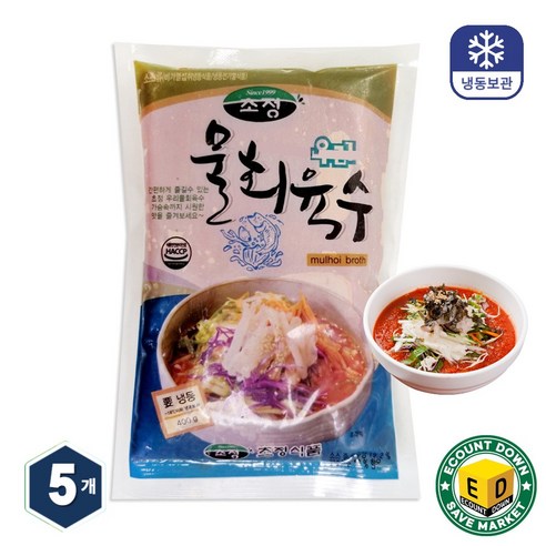 초정식품 초정물회육수 우리 물회육수, 5개, 400g
