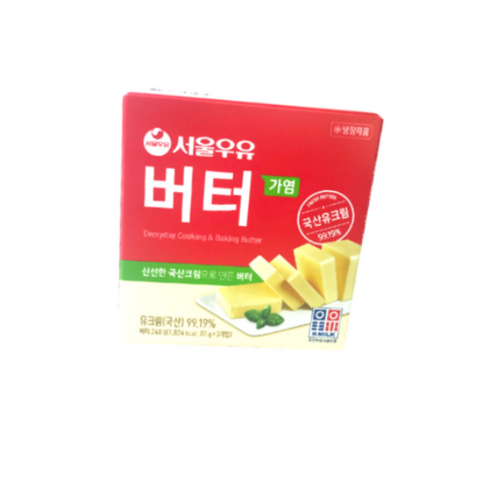 서울우유 냉장 가염버터 80g x 3입 240g, 3개