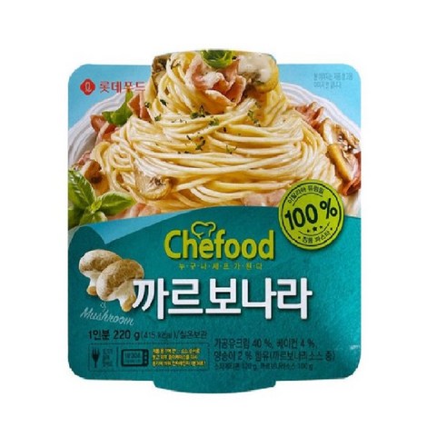 쉐프엠파스타 쉐푸드 까르보나라 냉동 스파게티, 30개, 220g Best Top5