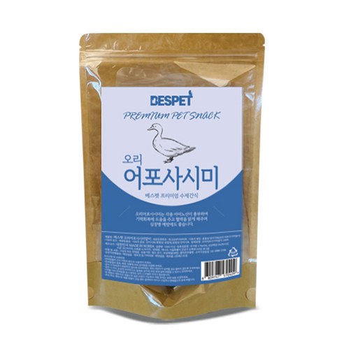 베스펫 프리미엄 수제간식 200g, 오리어포사시미, 1개