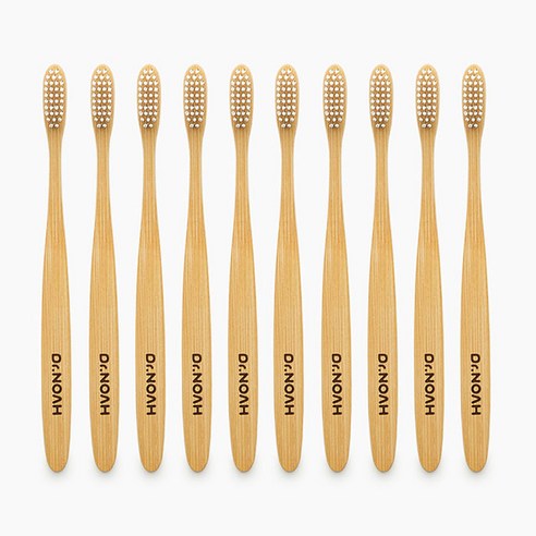 닥터노아 국산 제로웨이스트 부드러운 미세모 대나무 칫솔 낱개 포장 (하양모), 1개, 1개입