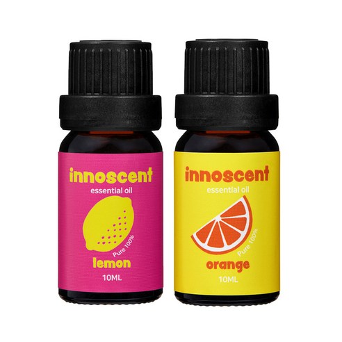 [따블리에] 이노센트 아로마 에센셜 오일 2개 오렌지+레몬, 10ml x 2개