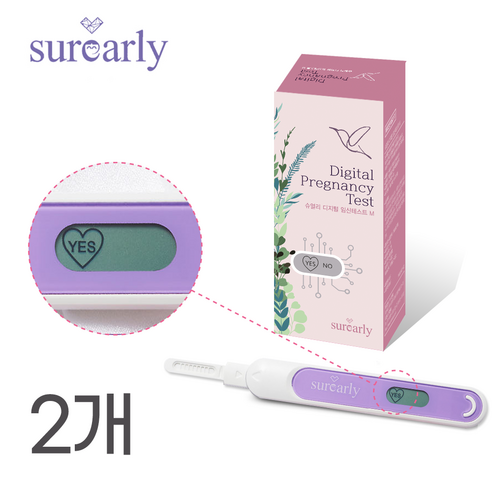 슈얼리 디지털 임신 테스트기 M, 7개입, 2개