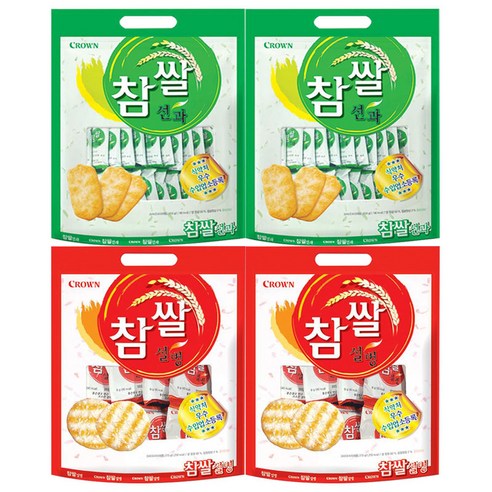 크라운 참쌀선과 253g * 2 + 참쌀설병 270g * 2, 1세트