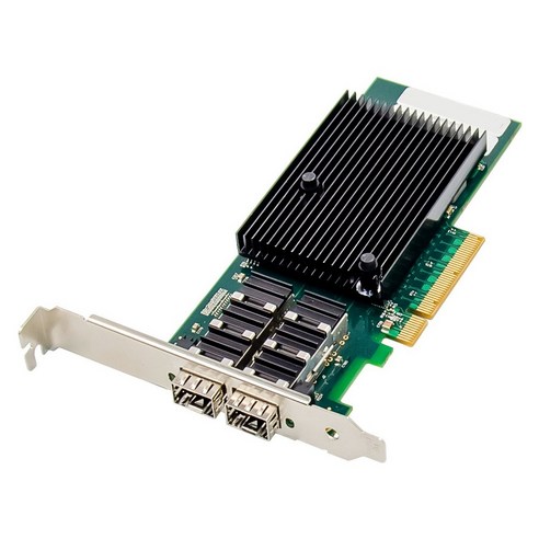 Retemporel PCI-E X8 기가비트 서버 광 네트워크 카드 PCIe 10GbE SFP PC용, 1개, 검은 색