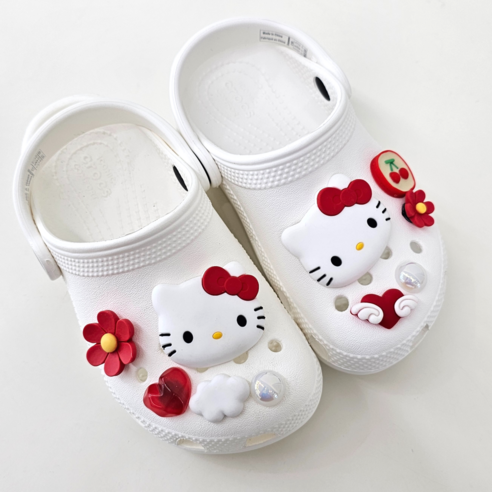 헬로냥냥 시리즈 신발 파츠 세트: 잼잼홀릭으로 개성을 더하다 헬로키티지비츠