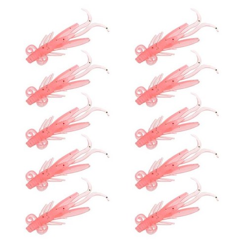 낚시 미끼 땅벌레 미끼 침몰 빠른 훅 주의 큰 물고기, 핑크, 2.4 인치, 실리콘