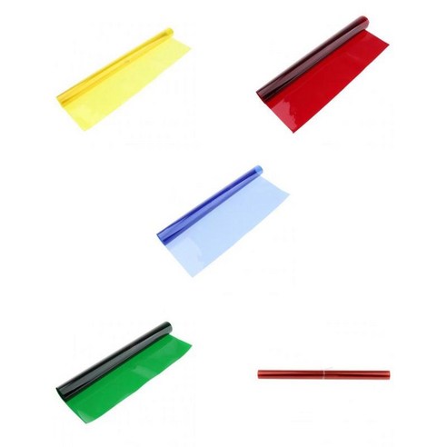 스튜디오 플래시 라이트에 대 한 투명 한 5 조각 풀 컬러 젤 컬러 필터, 40x50cm, 설명, 플라스틱