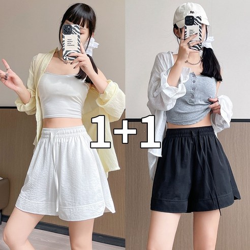 여성 반바지 보드숏 여름 스트링 루즈핏 레깅스 래쉬가드 트레이닝 비치웨어 바캉스 숏팬츠