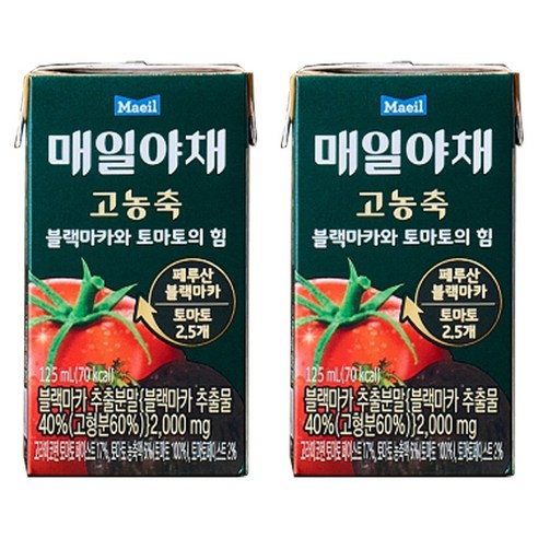 매일유업 블랙마카와 토마토의 힘 125ml x 24팩입 qwe*1191df, 24개, 1