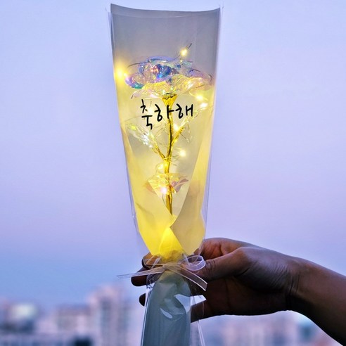 영원한 아름다움을 선사하는 찬란한 홀로그램 크리스탈 장미