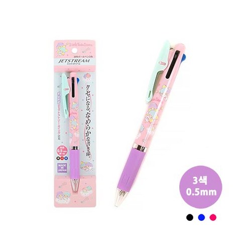 산리오 제트스트림 3색 볼펜 0.5mm, 리틀트윈스타, 1개