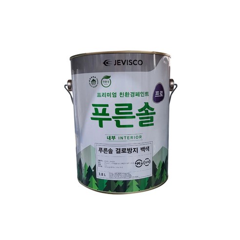 제비스코 친환경 곰팡이방지 푸른솔 결로방지 수성페인트 3.8L 베란다 지하실 창고 보일러실, 1개