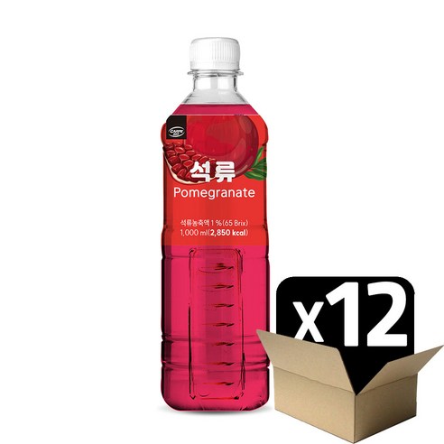 까르페데이 과일음료 베이스/대호액상 1000ml(12개 1박스), 1L, 12개