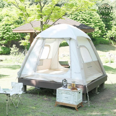 캠핑을 더욱 편리하고 즐겁게 만드는 퀘스트 캠프 원터치 에어텐트
