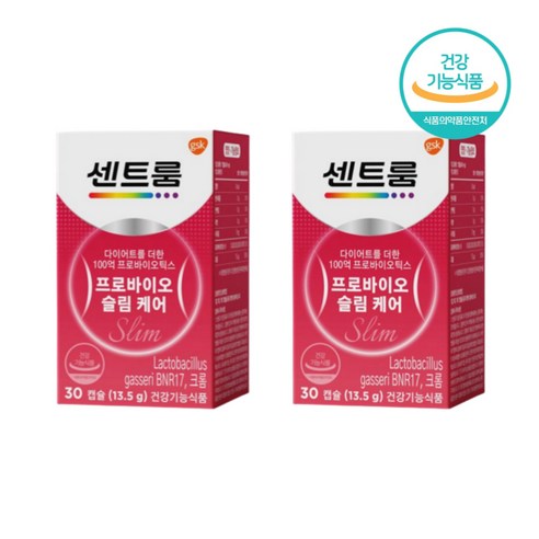 비에날씬유산균 센트룸 슬림케어 BNR17 유산균 프로바이오 다이어트 450mg 30캡슐 2개월분, 임지연 락토바실러스 가세리 30캡슐 2박스  Best 5