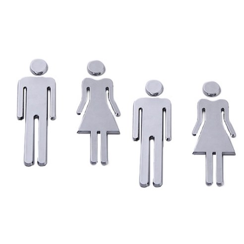 한수위 화장실 표지판, 4세트, 분리형