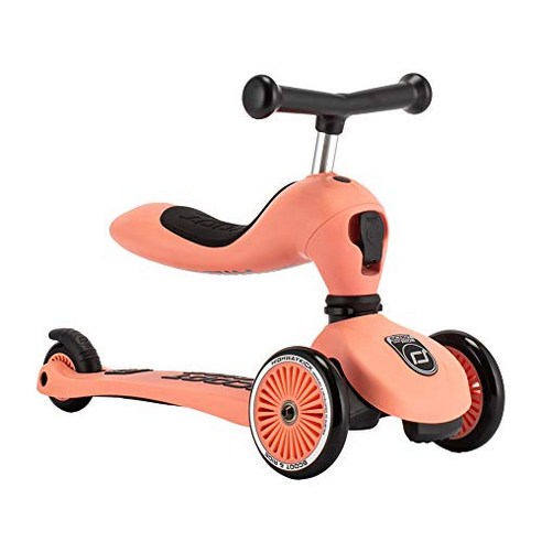 [ 스쿠트 & 라이드 ] Scoot & Ride 키즈 스쿠터 고속도로 킥 1 킥 보드 삼륜차 2way 96353 복숭아 Highwaykick1 Peach []