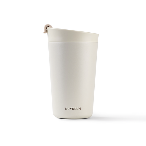 BUYDEEM 바이딤 휴대용 보온보냉 커피 텀블러, 오트밀 화이트, 340ml, 5개