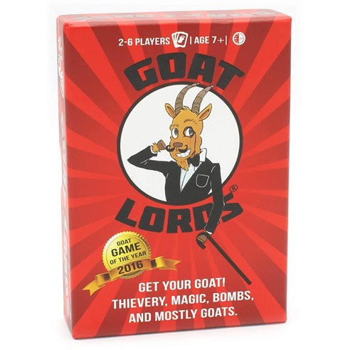 Gatwick Games Goat Lords | 재미있고 중독성이 있으며 경쟁력 있는 카드 게임! 가족 성인 청소년 및 어린이를 위한 최고의 게임 훌륭한 선물 여행 2~6인용, Sequel