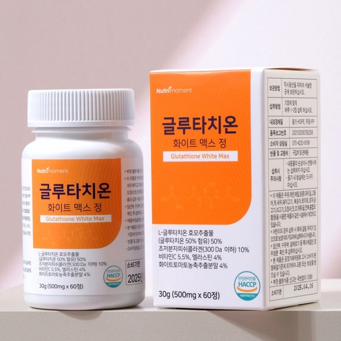 뉴트리모먼트 글루타치온 화이트 맥스 정 30g, 60정, 3개