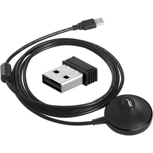 쿠스포 USB 개미 스틱실내 사이클 훈련 데이터 전송을 위한 ANT 동글 BKOOL 와후 TacX 바이크 트레이너와 호환 Zwift 트레이너 로드 가민 연결 사이클롭스 루비 V, RC401 & Extension Cable, Black