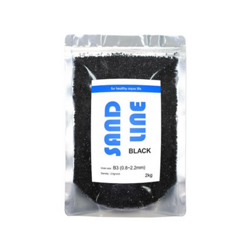 샌드라인 흑사 바닥재 B3 0.8~2.2mm 2kg, 1개, BLACK