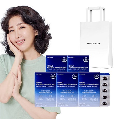 여에스더 초임계 알티지 오메가3 & 루테인 플러스, 60정, 5개