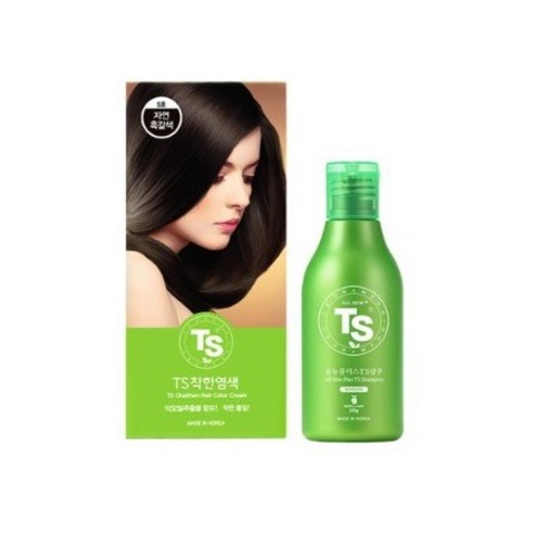 TS 착한 염색제 120g + 샴푸 100g 세트, 5호 자연흑갈색, 3세트