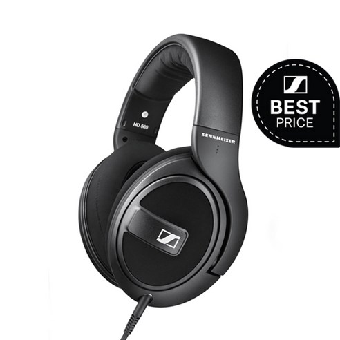 젠하이저 밀폐형 오버이어 헤드폰, Black, HD 569
